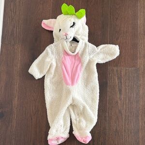 Spirit Cozy Lamb Kids Footie - White, Pink, and Green